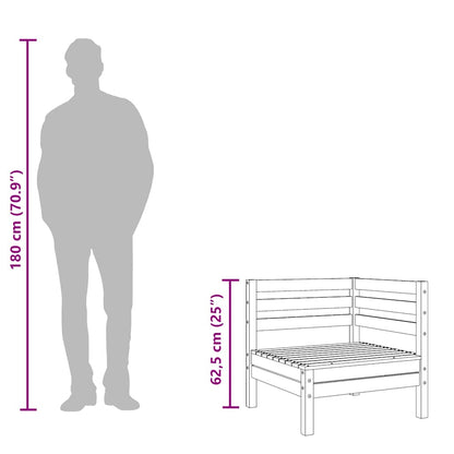 Garten-Ecksofas 2 Stk. Kiefernholz Imprägniert