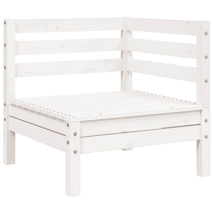 Gartensofa 3-Sitzer Weiß Massivholz Kiefer
