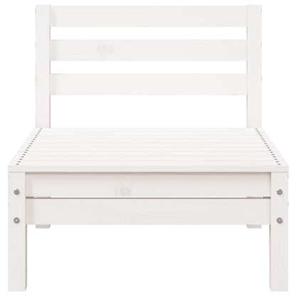 Gartensofa 3-Sitzer Weiß Massivholz Kiefer