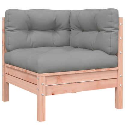 Gartensofa mit Kissen und Hocker 3-Sitzer