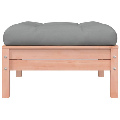Gartensofa mit Kissen und Hocker 3-Sitzer