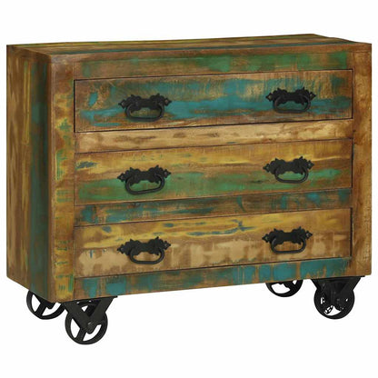 Sideboard Braun 80 x 30 x 65 cm Massivholz Altholz