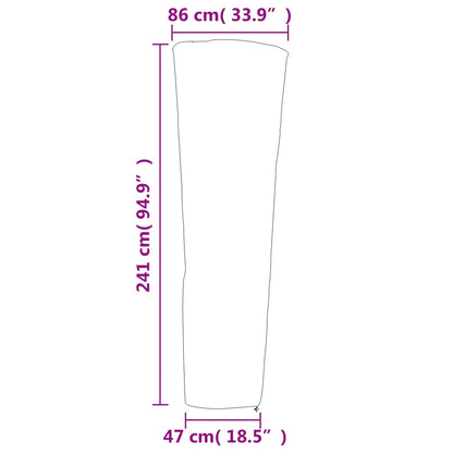 Heizstrahler-Abdeckungen 2 Stk. Pyramidenform 86x47x241 cm 420D