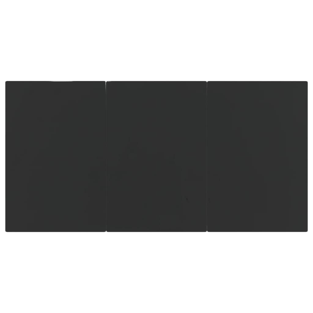 9-tlg. Garten-Essgruppe Schwarz Poly Rattan und Stahl