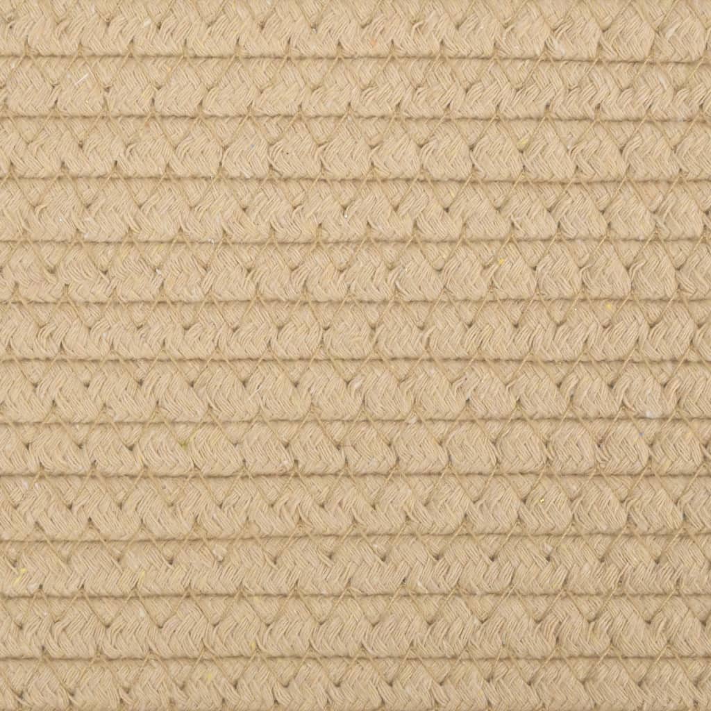 Aufbewahrungskörbe 2 Stk. Beige und Weiß Ø28x28 cm Baumwolle