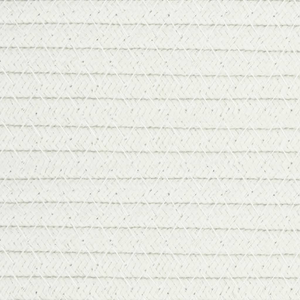 Wäschekorb Grau und Weiß Ø55x36 cm Baumwolle