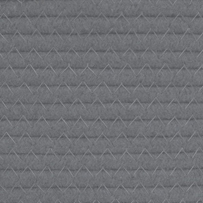Wäschekorb Grau und Weiß Ø60x36 cm Baumwolle