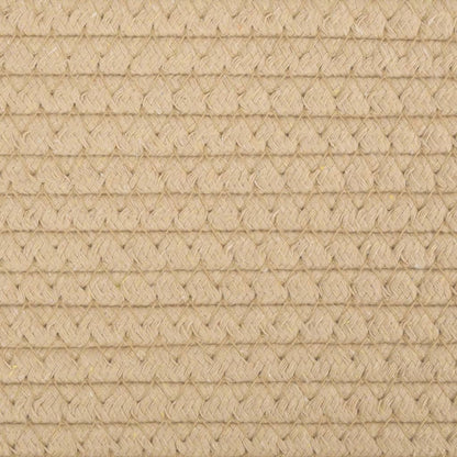 Wäschekorb Beige und Weiß Ø60x36 cm Baumwolle