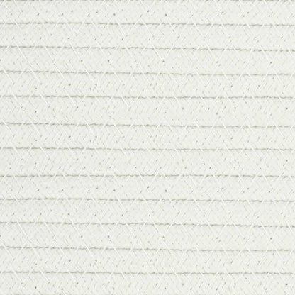 Wäschekorb Beige und Weiß Ø60x36 cm Baumwolle