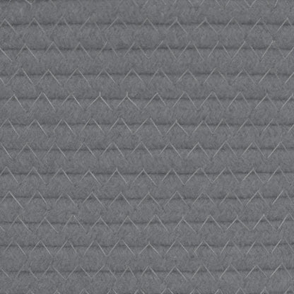 Aufbewahrungskorb Grau und Weiß Ø38x46 cm Baumwolle