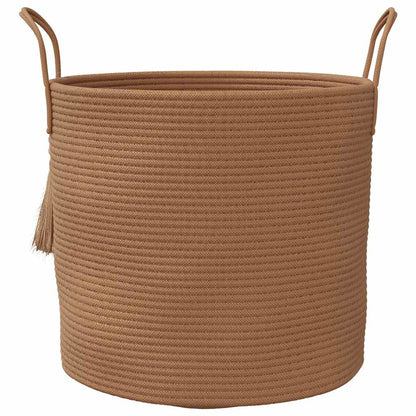 Aufbewahrungskorb Braun Ø40x35 cm Baumwolle