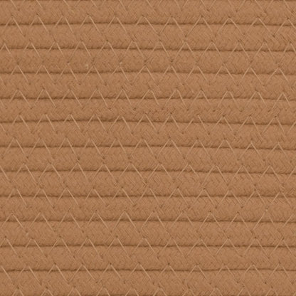 Aufbewahrungskorb Braun und Weiß Ø40x35 cm Baumwolle