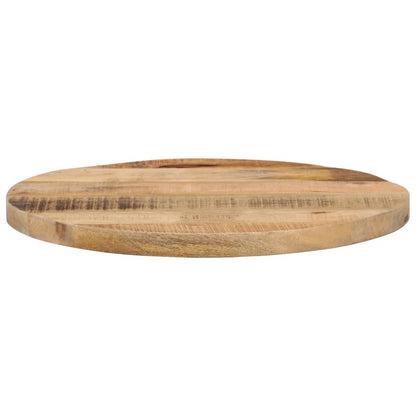 Tischplatte Ø 40x1,5 cm Rund Raues Massives Mangoholz
