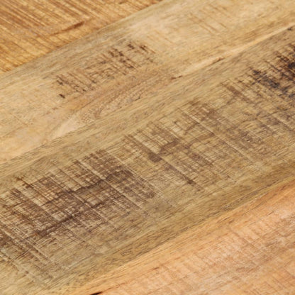 Tischplatte Ø 40x1,5 cm Rund Raues Massives Mangoholz