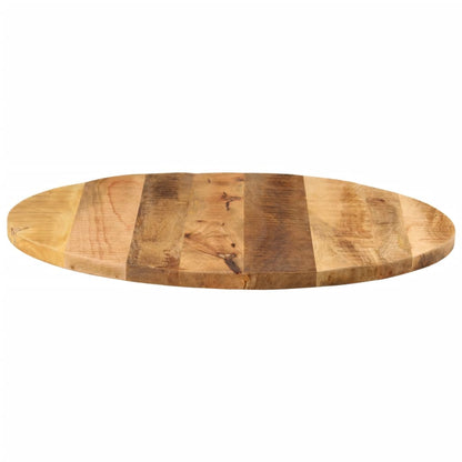 Tischplatte Ø 80x1,5 cm Rund Raues Massives Mangoholz