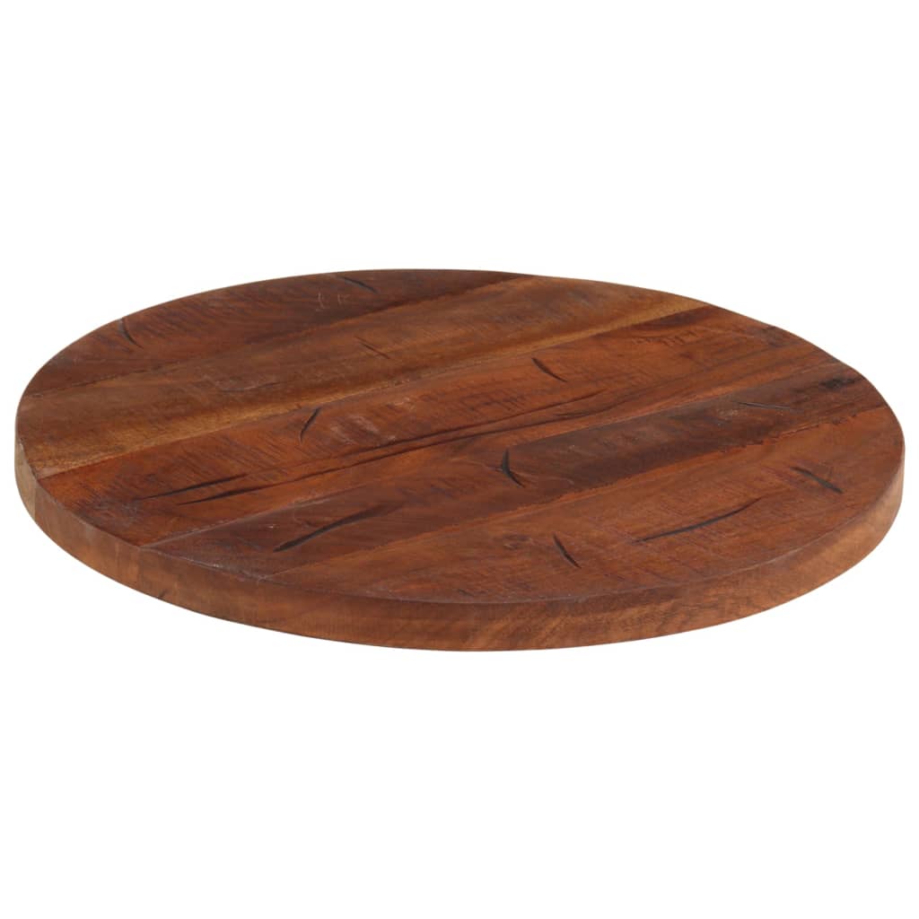 Tischplatte Ø 40x2,5 cm Rund Altholz Massiv
