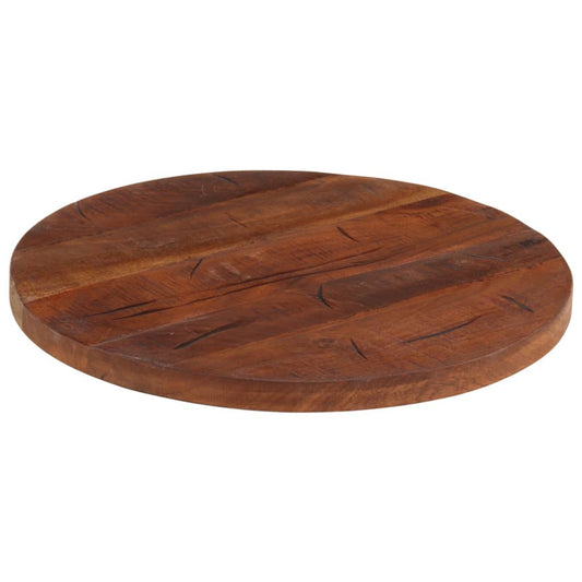 Tischplatte Ø 40x2,5 cm Rund Altholz Massiv