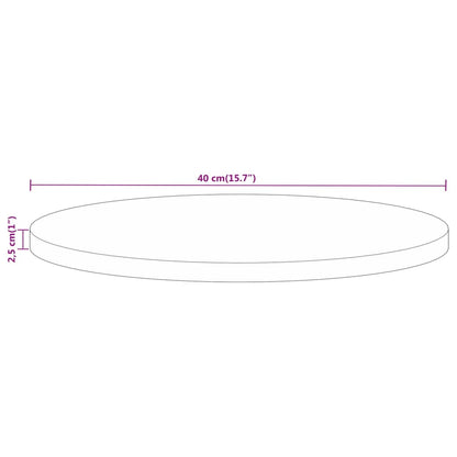 Tischplatte Ø 40x2,5 cm Rund Altholz Massiv