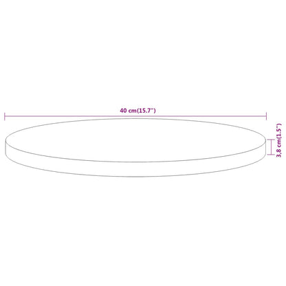 Tischplatte Ø40x3,8 cm Rund Massivholz Akazie
