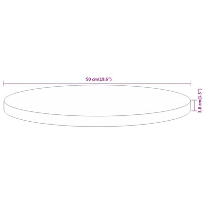 Tischplatte Ø50x3,8 cm Rund Massivholz Akazie