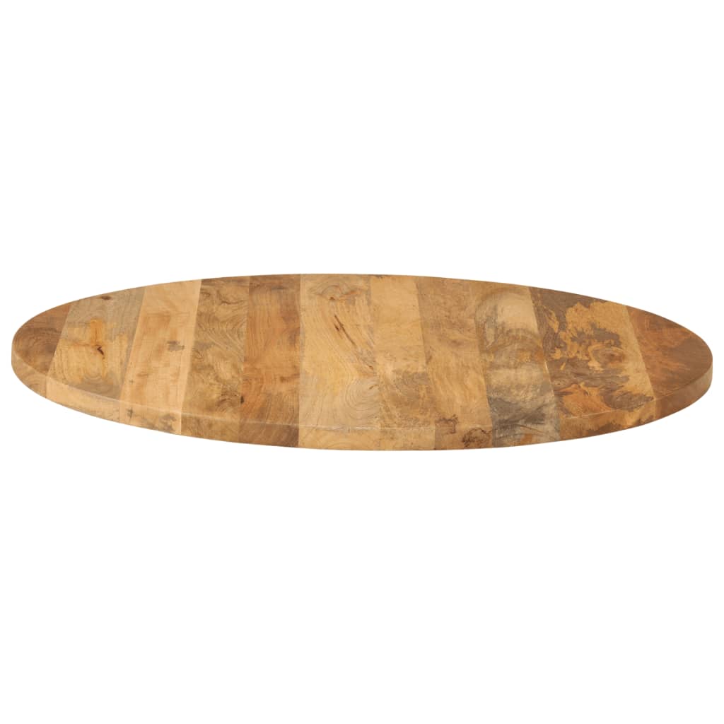 Tischplatte Ø 90x3,8 cm Rund Massivholz Mango
