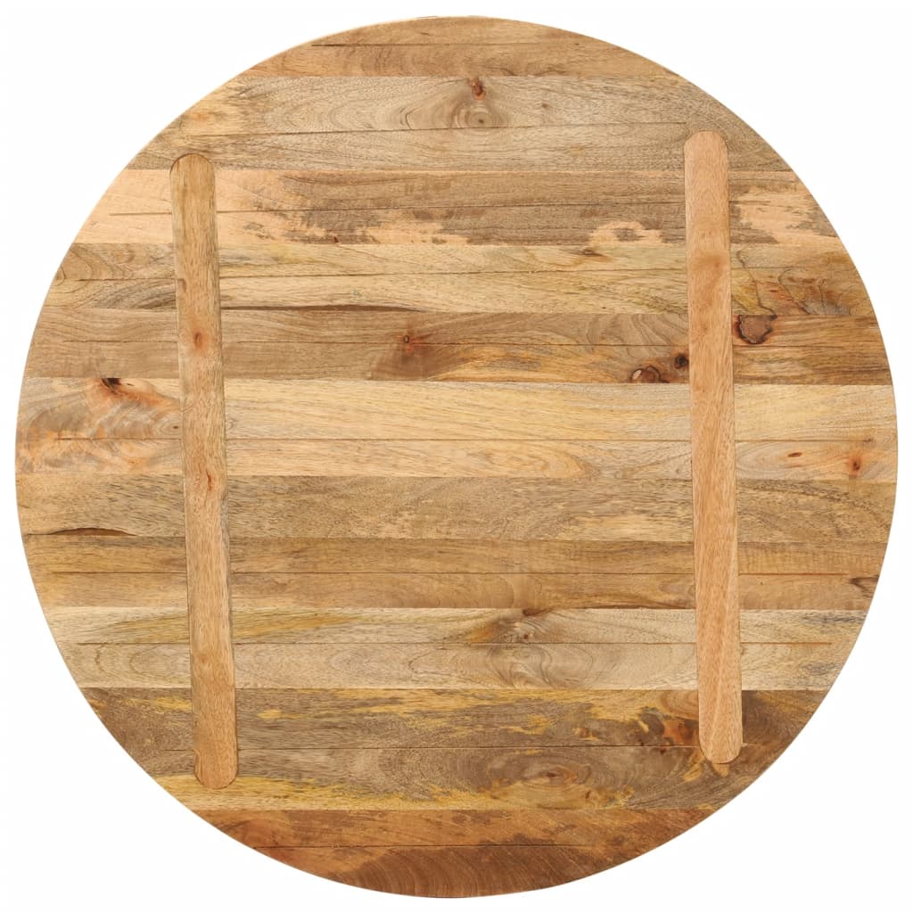 Tischplatte Ø 90x3,8 cm Rund Massivholz Mango