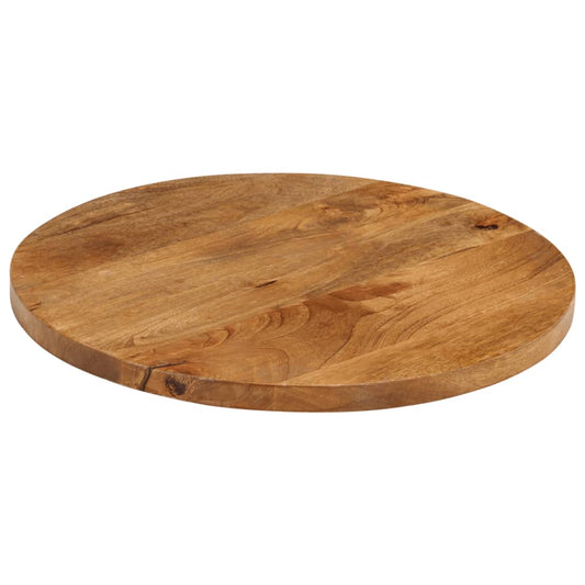 Tischplatte Ø 40x3,8 cm Rund Massivholz Mango