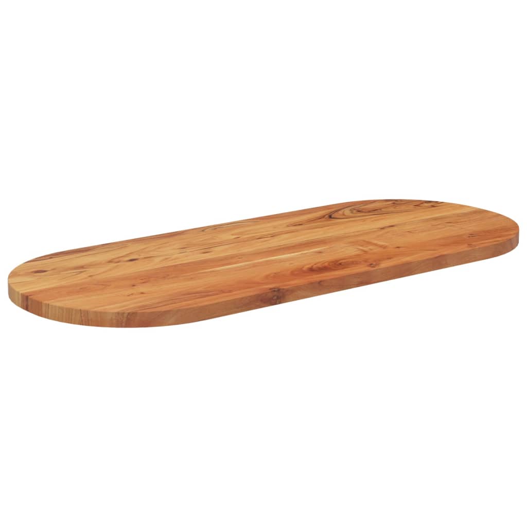 Tischplatte 100x40x2,5 cm Oval Massivholz Akazie