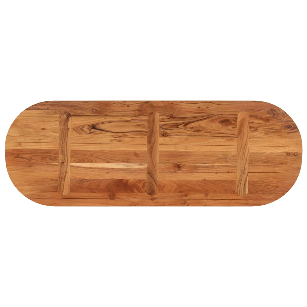 Tischplatte 140x50x2,5 cm Oval Massivholz Akazie