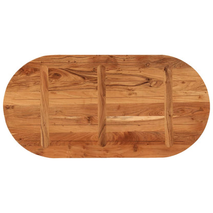 Tischplatte 120x60x3,8 cm Oval Massivholz Akazie