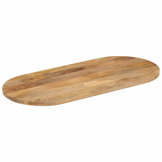 Tischplatte 140x60x3,8 cm Oval Massivholz Mango