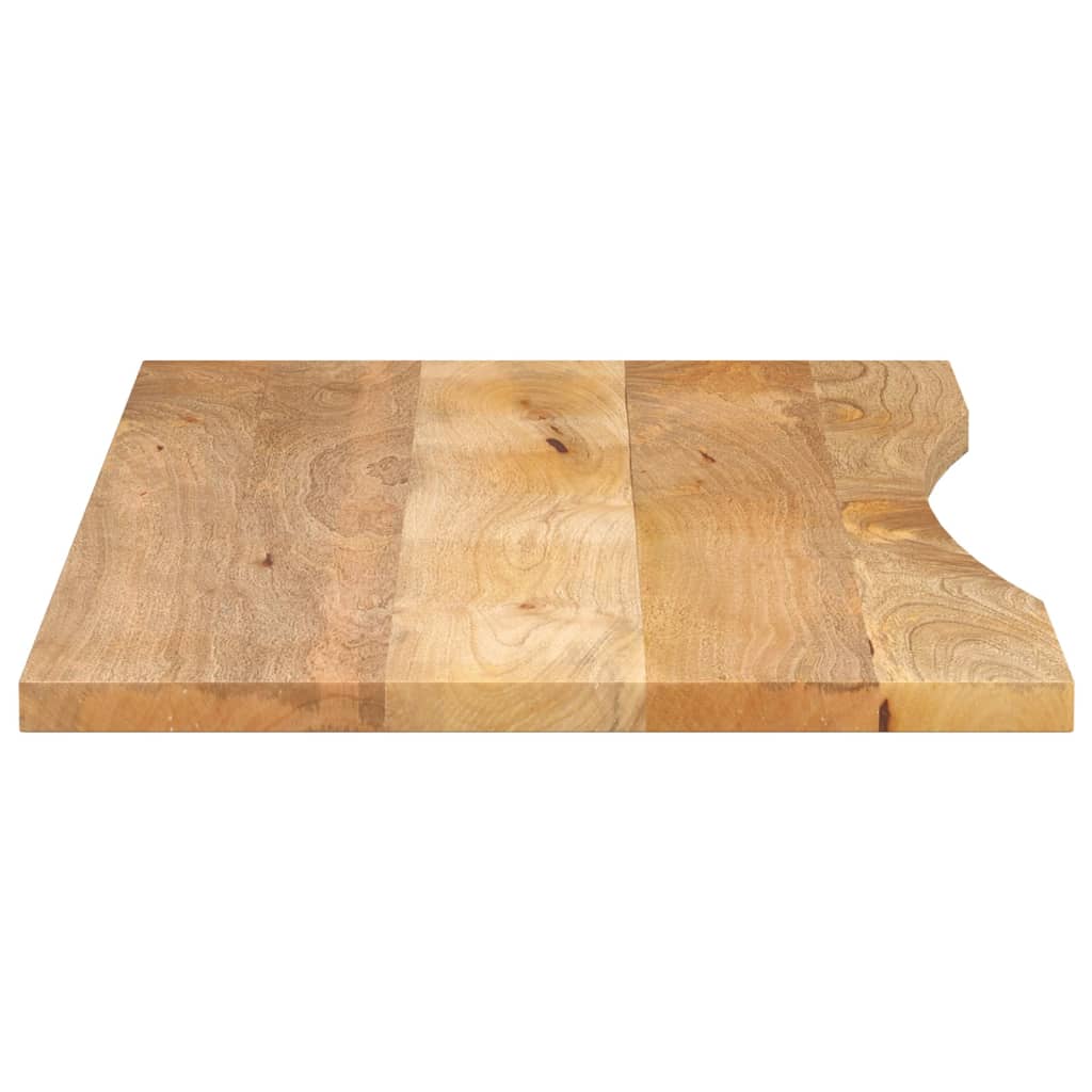 Schreibtischplatte mit Aussparung 120x50x2,5cm Massivholz Mango