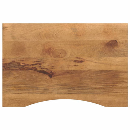 Schreibtischplatte mit Aussparung 90x50x2,5 cm Massivholz Mango