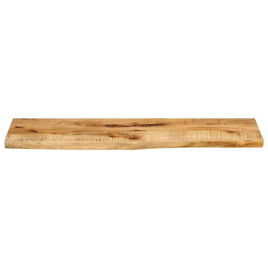 Tischplatte 120x40x2,5 cm Baumkante Massivholz Raues Mangoholz