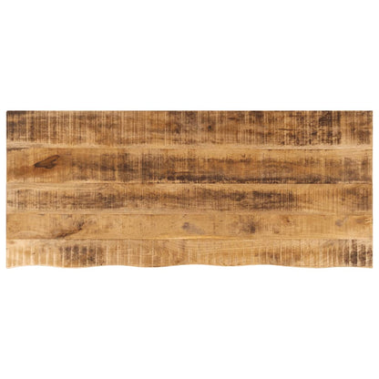 Tischplatte 140x60x2,5 cm Baumkante Massivholz Raues Mangoholz