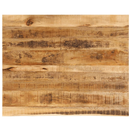 Tischplatte 100x80x2,5 cm Baumkante Massivholz Raues Mangoholz