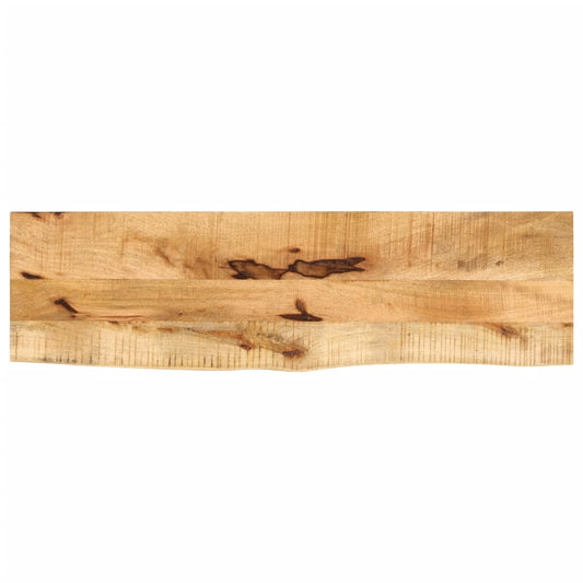 Tischplatte 110x40x3,8 cm Baumkante Massivholz Raues Mangoholz
