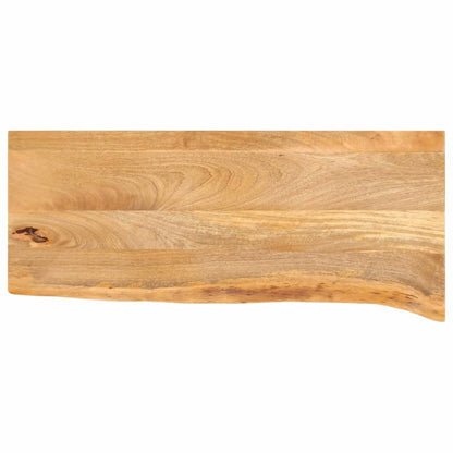 Tischplatte mit Baumkante 70x20x2,5 cm Massivholz Mango