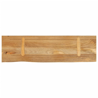 Tischplatte mit Baumkante 140x20x2,5 cm Massivholz Mango