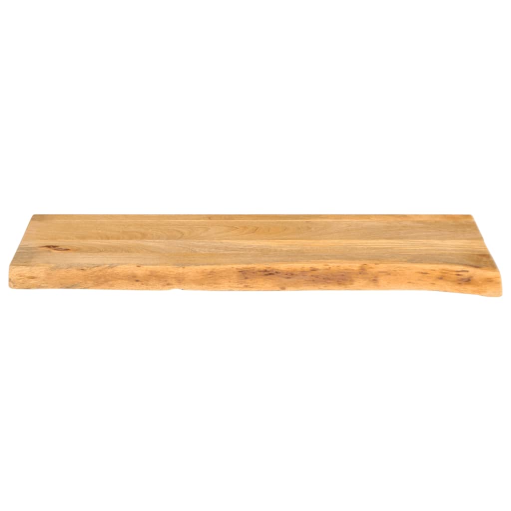Tischplatte mit Baumkante 80x30x2,5 cm Massivholz Mango