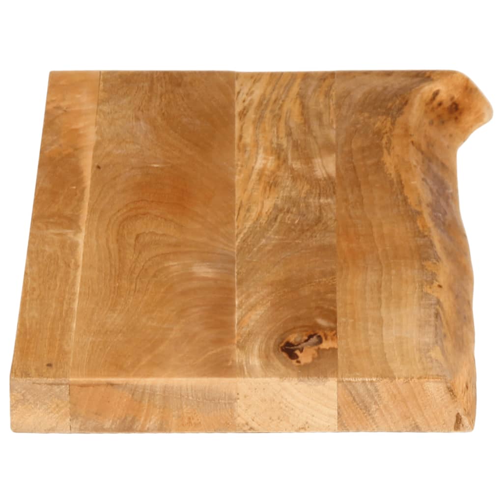 Tischplatte mit Baumkante 80x30x2,5 cm Massivholz Mango
