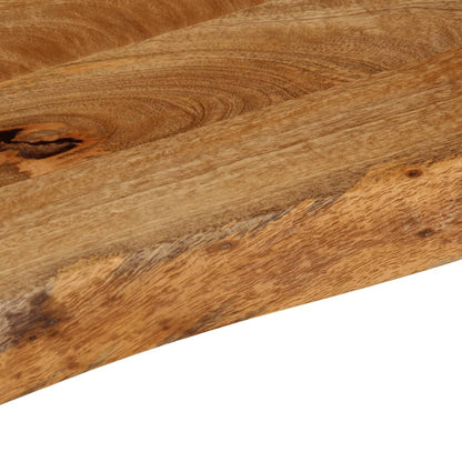 Tischplatte mit Baumkante 140x40x2,5 cm Massivholz Mango