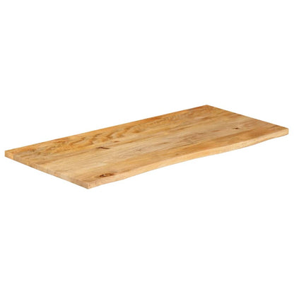 Tischplatte mit Baumkante 120x60x2,5 cm Massivholz Mango