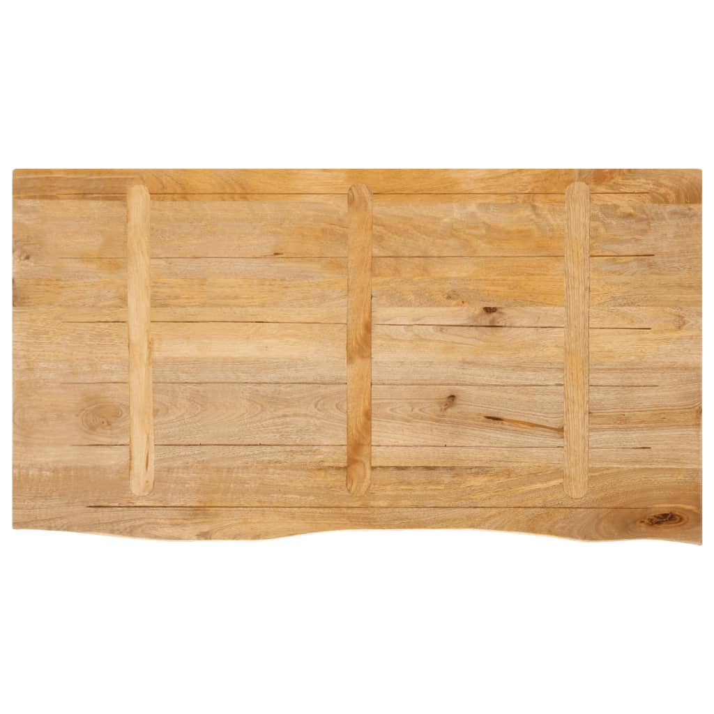 Tischplatte mit Baumkante 120x60x2,5 cm Massivholz Mango