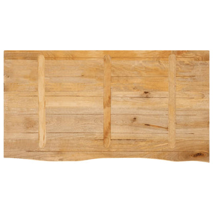 Tischplatte mit Baumkante 120x60x2,5 cm Massivholz Mango