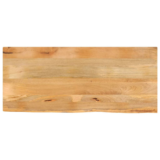 Tischplatte mit Baumkante 140x60x2,5 cm Massivholz Mango