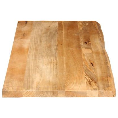 Tischplatte mit Baumkante 140x60x2,5 cm Massivholz Mango