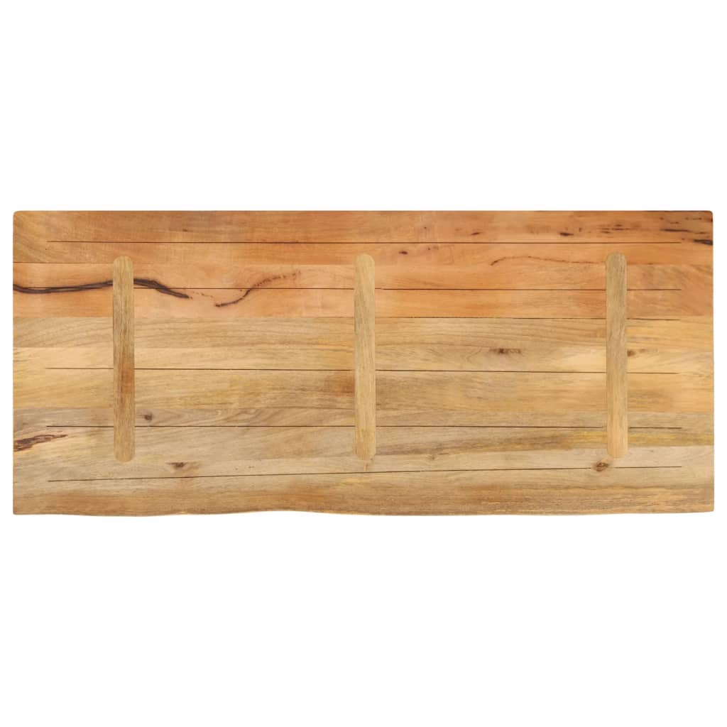 Tischplatte mit Baumkante 140x60x2,5 cm Massivholz Mango