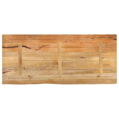 Tischplatte mit Baumkante 140x60x2,5 cm Massivholz Mango