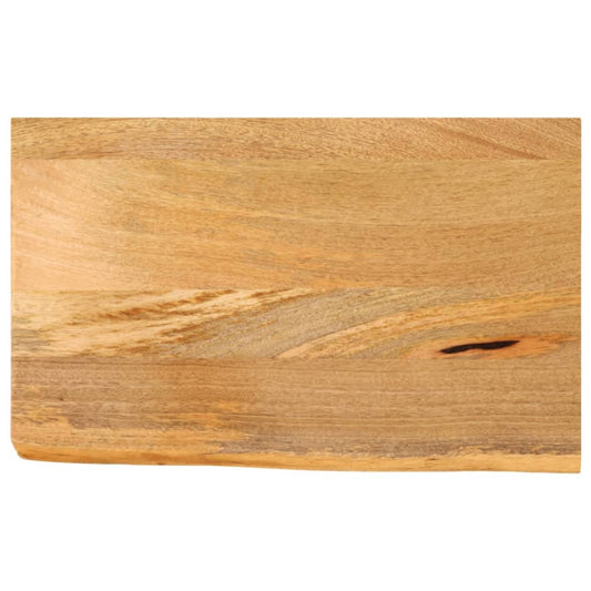 Tischplatte mit Baumkante 40x30x3,8 cm Massivholz Mango